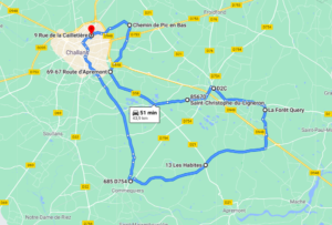 Parcours N40-10-44km-Bocage