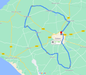 Parcours N620C-58km-Marais
