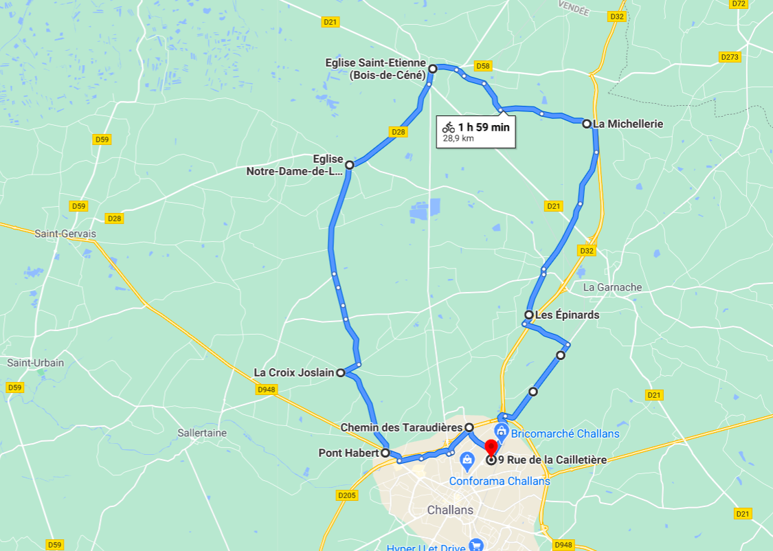 Parcours N24-29km-Bocage