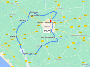 Parcours N40-21-45km-Bocage Marais