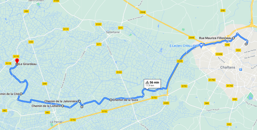 Parcours N13-33km-Marais
