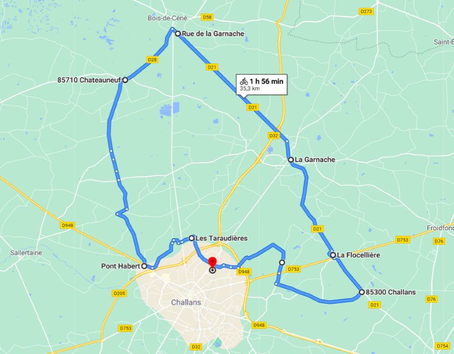 Parcours N49-34km-Marais