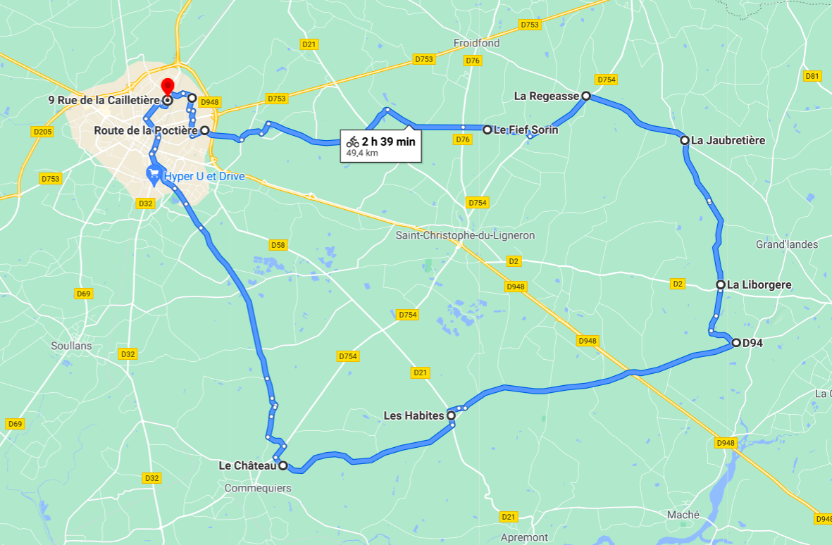 Parcours N50-03-50km-Bocage