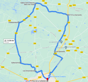 Parcours N10-28km-Bocage
